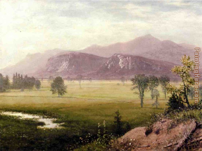 Conway Meadows, New Hampshire painting - Albert Bierstadt Conway Meadows, New Hampshire art painting